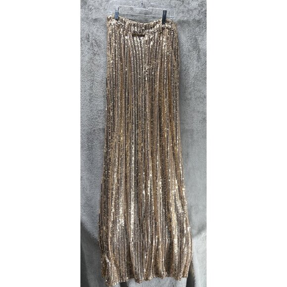 Wisteria Lane Pants - Wisteria Lane women's Small sequin pants GOLD shimmer Shine Performance￼ Dance